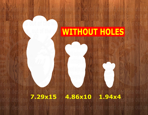 WithOUT HOLES - Carrot - Wall Hanger - 3 sizes to choose from -  Sublimation Blank  - 1 sided  or 2 sided options