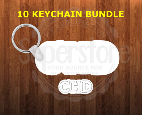 CHD Keychain - Single sided - Sublimation Blank