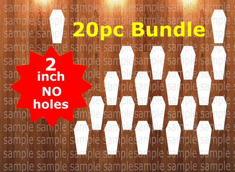 20pc bundle - 2 inch Coffin (great for badge reels & hairbow centers)
