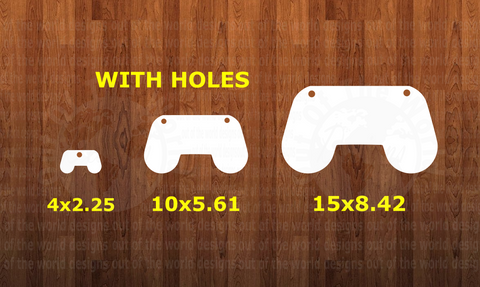 With holes - Controller - 3 sizes to choose from -  Sublimation Blank  - 1 sided  or 2 sided options