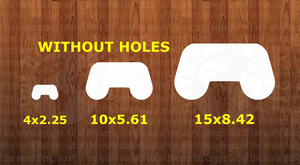 WithOUT holes - Controller - 3 sizes to choose from -  Sublimation Blank  - 1 sided  or 2 sided options