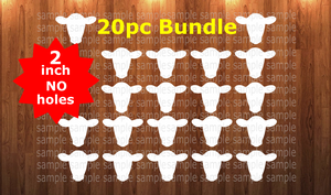 20pc bundle - 2 inch Cow (great for badge reels & hairbow centers)