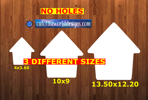 WITHOUT HOLES - Dog house - Wall Hanger - 3 sizes to choose from -  Sublimation Blank  - 1 sided  or 2 sided options