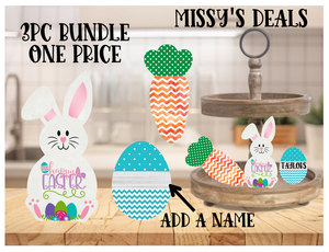 (Instant Print) Digital Download - 3PC  Easter bundle - bunny, egg & carrot - made for our blanks