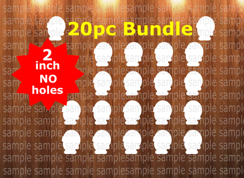 20pc bundle - 2 inch Elf (great for badge reels & hairbow centers)