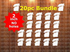 20pc bundle - 2 inch Flamingo (great for badge reels & hairbow centers)