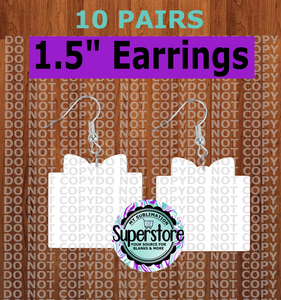 Gift earrings size 1.5 inch - BULK PURCHASE 10pair