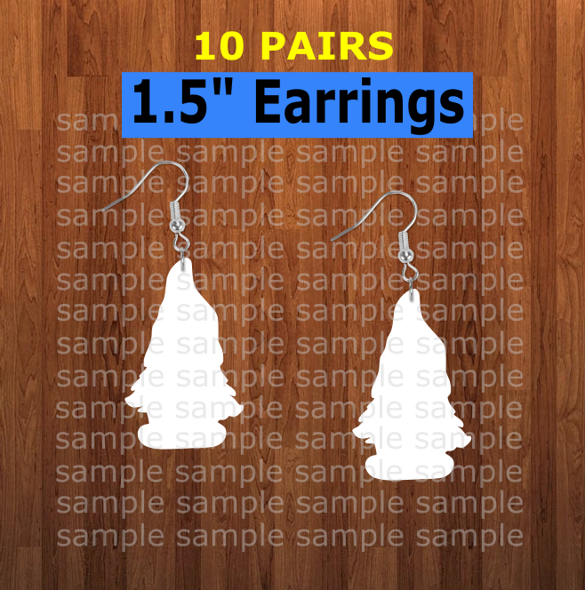 Girl gnome earrings size 1.5 inch - BULK PURCHASE 10pair