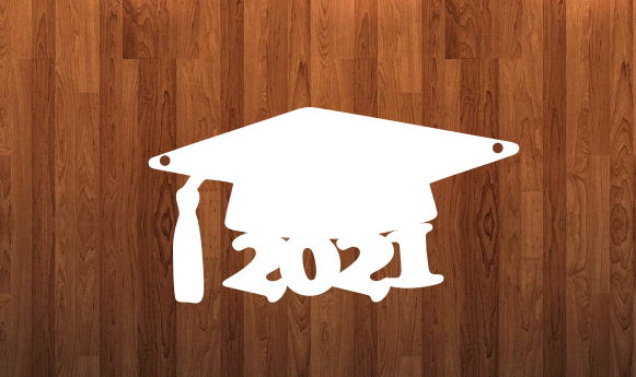WITH HOLES -Graduation cap 2021 Door - Wall Hanger - 3 sizes to choose from -  Sublimation Blank  - 1 sided  or 2 sided options
