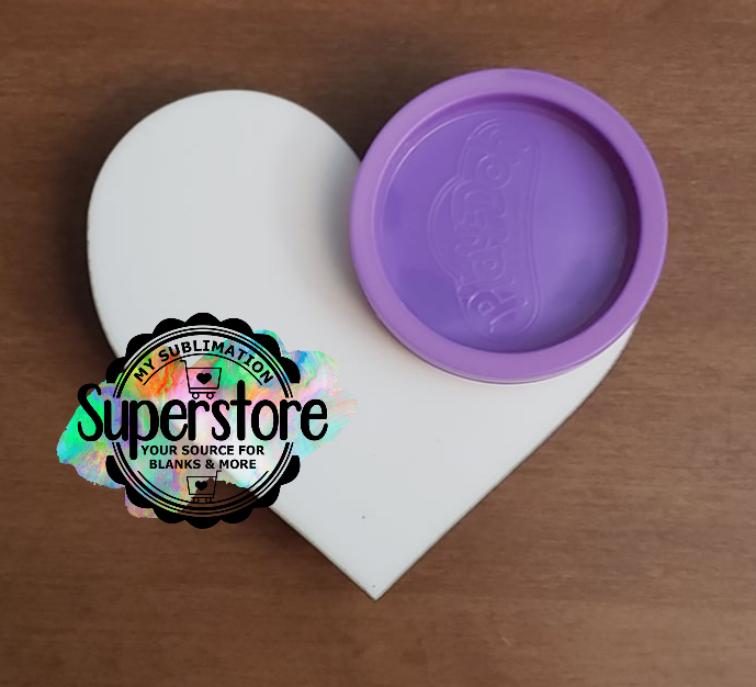 Heart with hole cut out for the mini play doh - 1pc or 10pc option