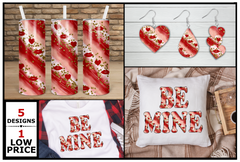 Digital Download - 5pc Valentine bundle -  TUMBLER / earring / shirt bundle - made for our blanks