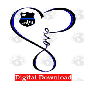 (Instant Print) Digital Download - Police love heart