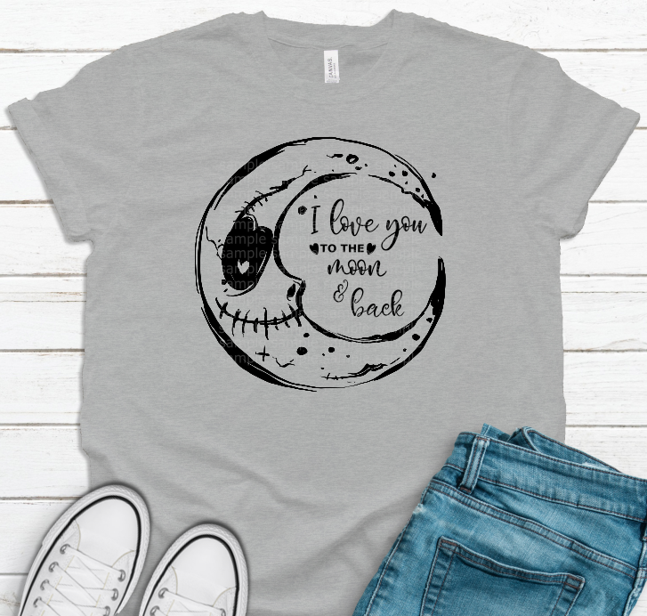 I love you to the moon and back - Heat Transfer (screen print)