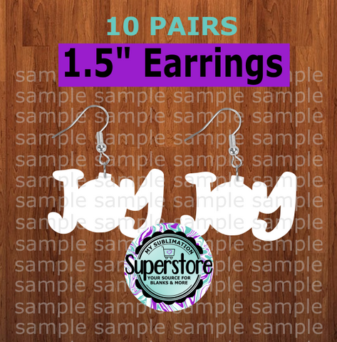 Joy - earrings size 1.5 inch - BULK PURCHASE 10pair