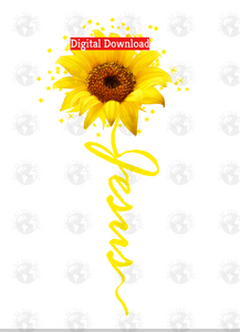 Jesus sunflower (Instant Print) Digital Download