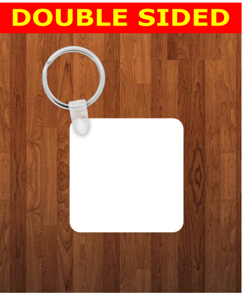 Square Keychain - Single sided or double sided  -  Sublimation Blank