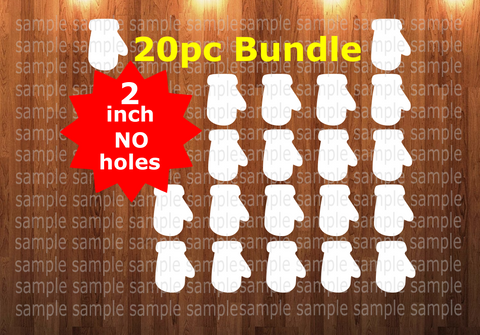 20pc bundle - 2 inch mitten (great for badge reels & hairbow centers)