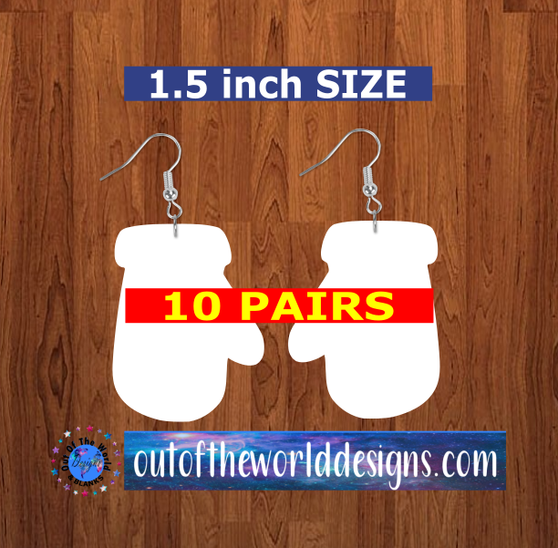 Mitten earrings size 1.5 inch - BULK PURCHASE 10pair
