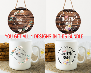 (Instant Print) Digital Download - Bundle of 4 Mom designs  - Made for out MDF blanks