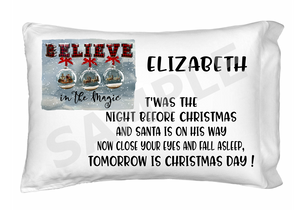 (Instant Print) Digital Download - Christmas pillow case design (you add your own name)