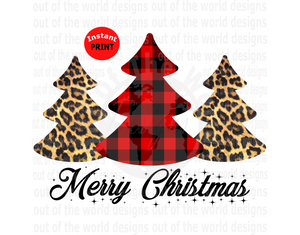 Merry Christmas Trees (Instant Print) Digital Download
