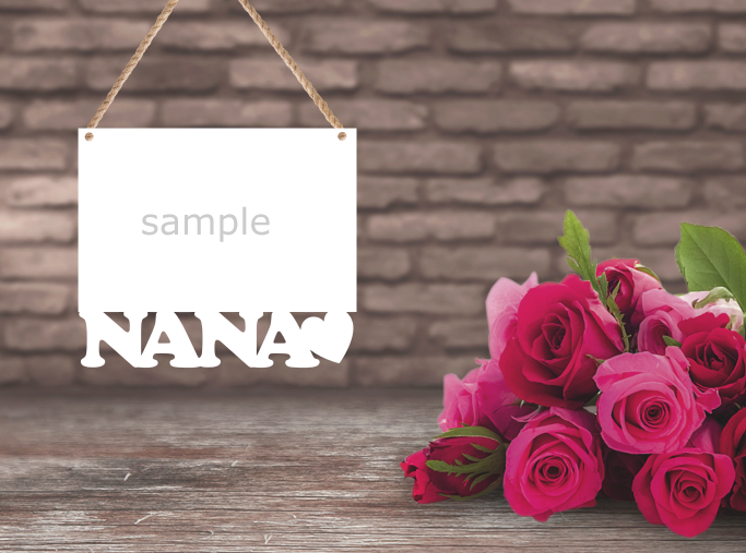Nana bottom frame hanging with holes - 3 different sizes use drop down bar -  Sublimation Blank MDF Single Sided