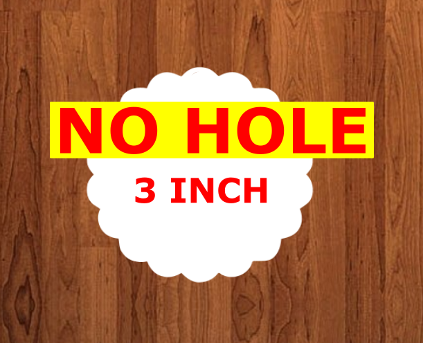 NO HOLE-  Scalloped round shape 10pc or 25 pc  Bundle Price