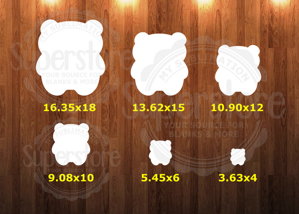 With HOLES - Panda shape - 6 different sizes - Sublimation Blanks
