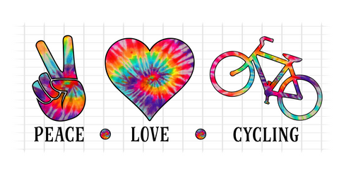 (Instant Print) Digital Download - PEACE - LOVE - CYCLING