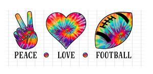 (Instant Print) Digital Download - PEACE - LOVE - FOOTBALL
