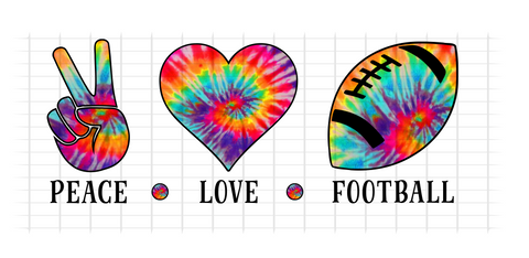 (Instant Print) Digital Download - PEACE - LOVE - FOOTBALL