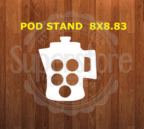 8x8.83 Coffee Pod Stand - Feet Included