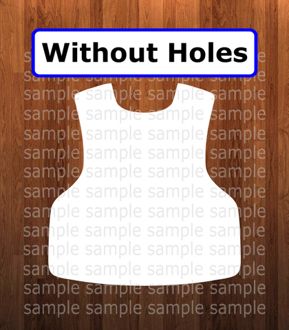 Police Vest withOUT holes - Wall Hanger - 6 sizes to choose from - Sublimation Blank