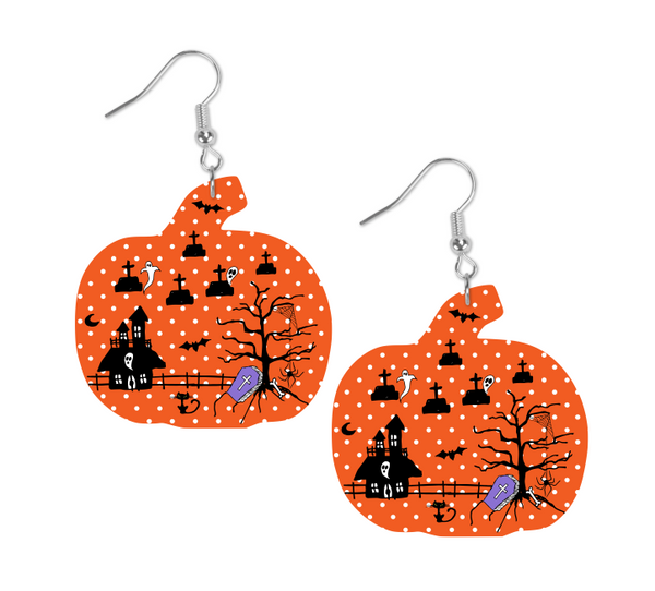 (Instant Print) Digital Download - Spooky halloween grave yard pumpkin