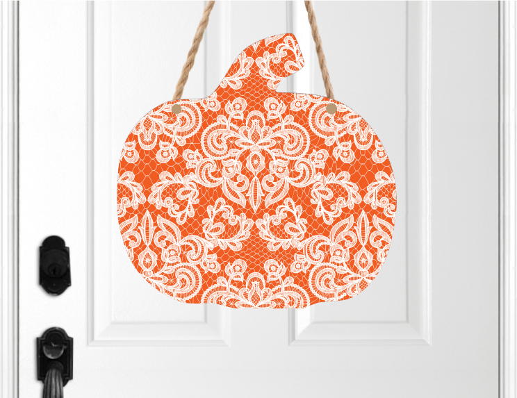 (Instant Print) Digital Download - Lace orange pumpkin