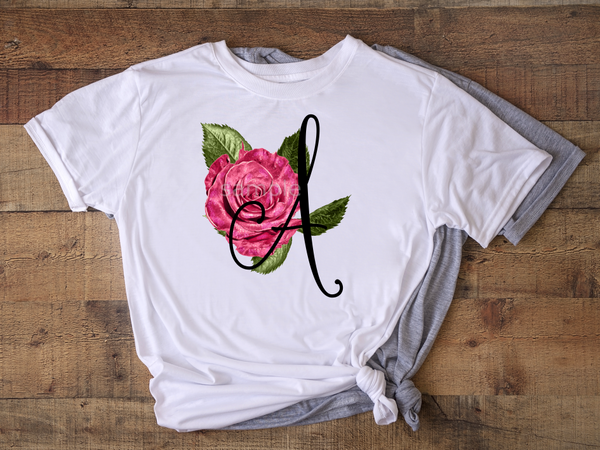 (Instant Print) Digital Download - Beautiful rose and letter/number bundle