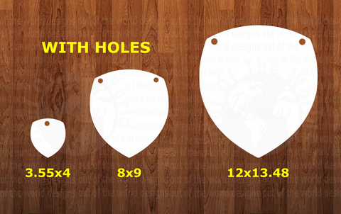 With holes - Badge - 3 sizes to choose from -  Sublimation Blank  - 1 sided  or 2 sided options