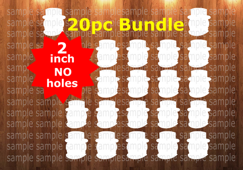 20pc bundle - 2 inch Snowman head (great for badge reels & hairbow centers)