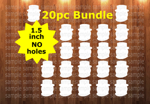 20pc bundle - 1.5 inch Snowman head (great for badge reels & hairbow centers)