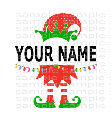 (Instant Print) Digital Download - Elf girl, you add your name you would like, center comes blank