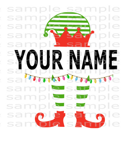(Instant Print) Digital Download - Elf boy, you add your name you would like, center comes blank