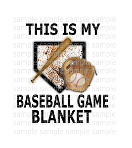 (Instant Print) Digital Download - This is my baseball game blanket
