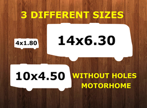 Motorhome Camper without holes - Wall Hanger - 3 sizes to choose from -  Sublimation Blank  - 1 sided  or 2 sided options