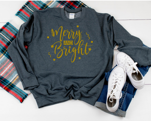 Heat Transfer (screen print)  Merry and Bright