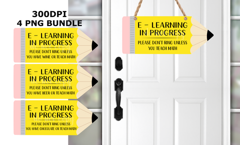 (Instant Print) Digital Download - E- Learning Pencil Bundle 4 pencils - made for our  blanks