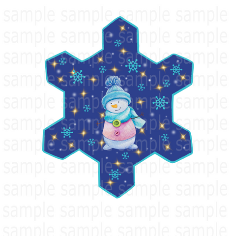 (Instant Print) Digital Download - Snowman snowflake