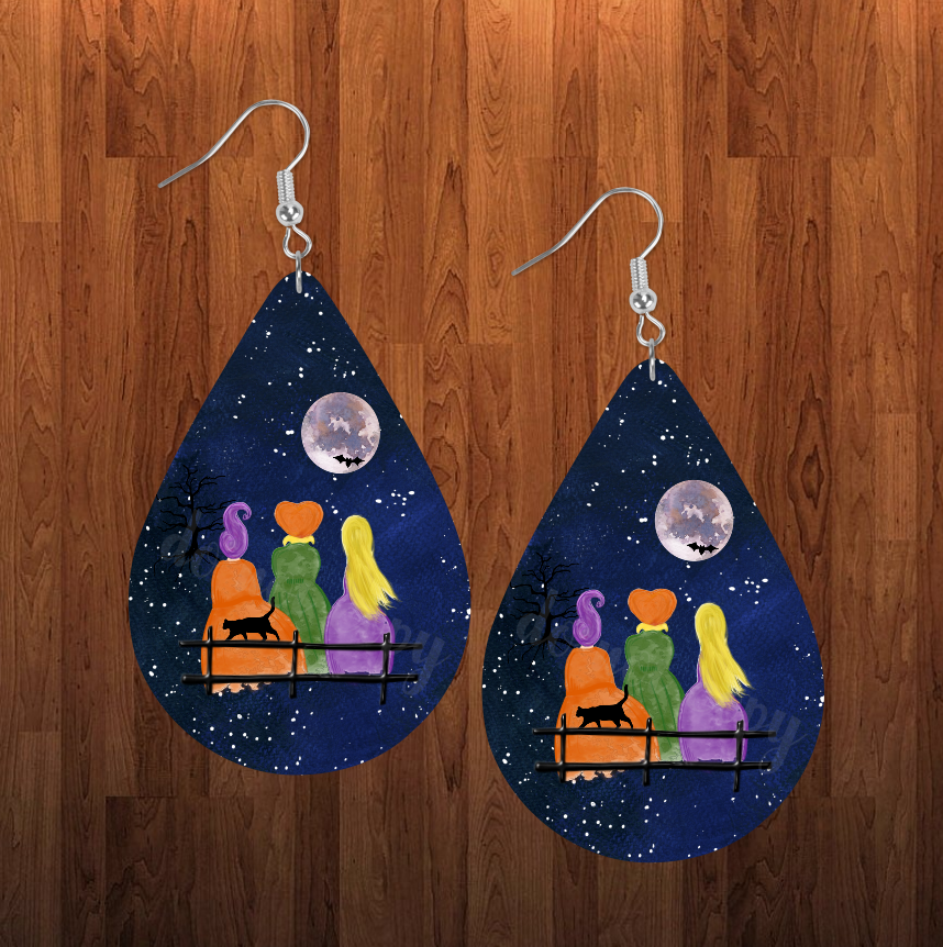 (Instant Print) Digital Download -  Hocus Pocus Tear drop earring - made for our sublimation blanks