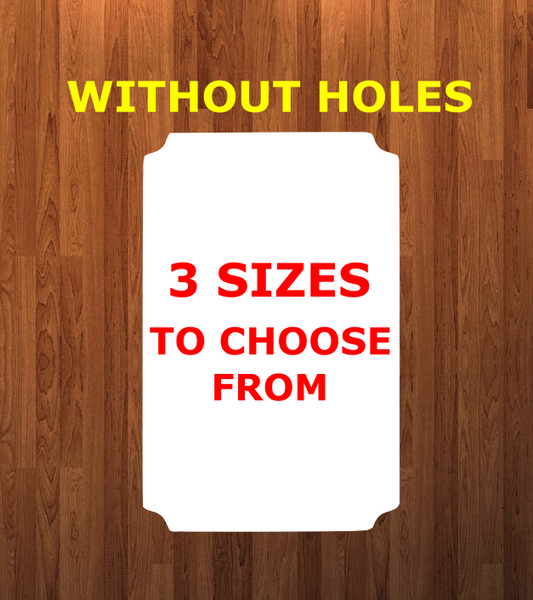 Plaque shape withOUT holes - Wall Hanger - 3 sizes to choose from -  Sublimation Blank  - 1 sided  or 2 sided options
