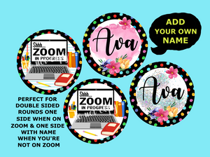 (Instant Print) Digital Download -  Zoom and polka dot round design bundle