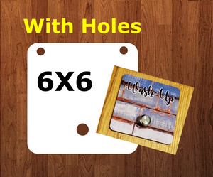 ROUNDED - 6x6 Square WITHOUT holes  -  Sublimation Blank MDF Single Sided